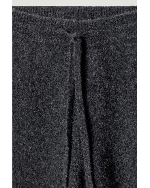 COS Gray Boiled-cashmere Tapered JOGGERS for men