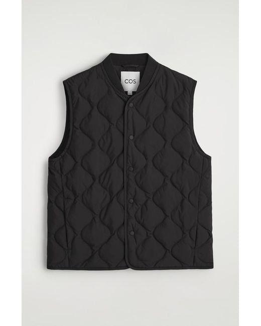 COS Black Quilted Down Gilet for men