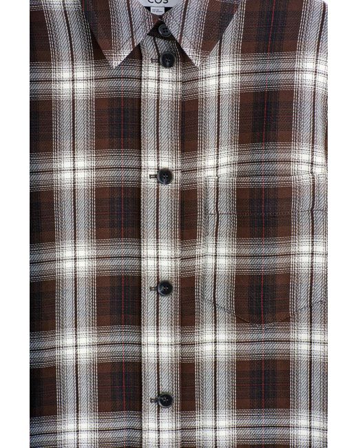 COS Red Checked Overshirt