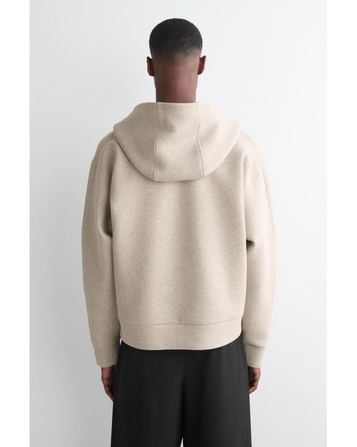 COS Natural Oversized Scuba-Jersey Zip-Up Hoodie for men