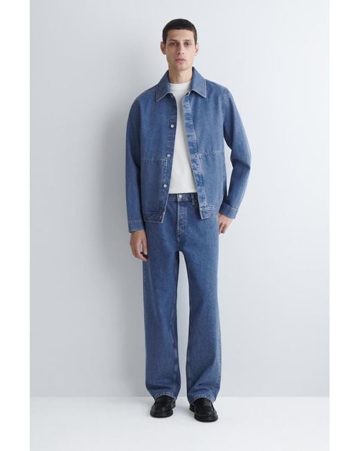 COS Blue Minimal Denim Jacket for men