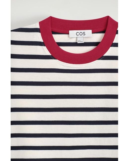 COS Blue Clean Cut T-Shirt