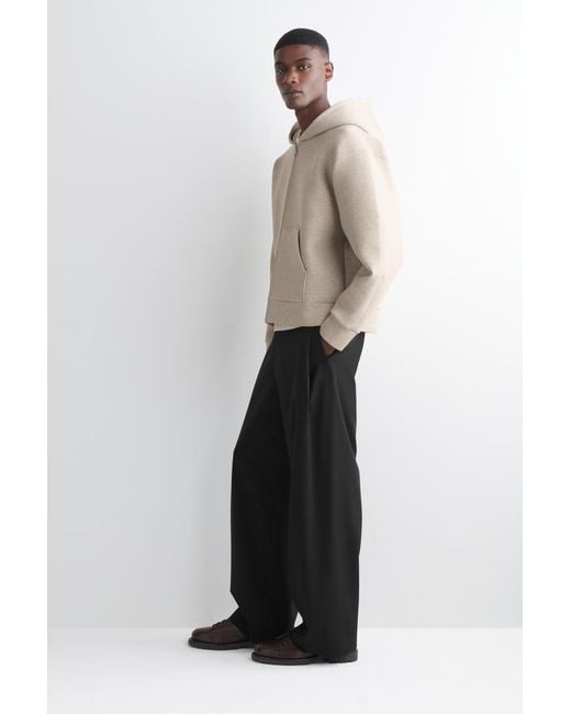COS Natural Oversized Scuba-Jersey Zip-Up Hoodie for men