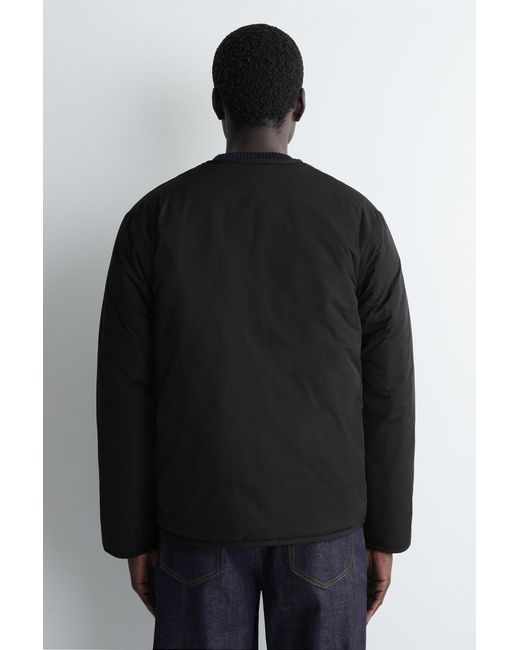 COS Black Reversible Quilted Jacket for men
