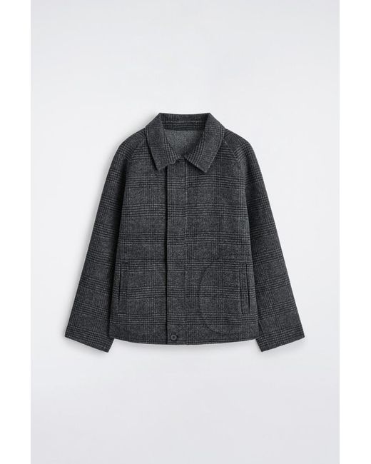COS Black Reversible Checked Herringbone Wool Jacket for men
