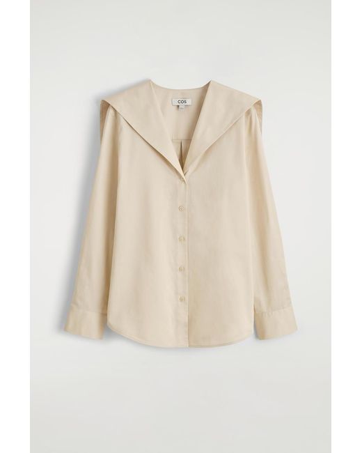 COS Natural Sailor-Collar Cotton Shirt