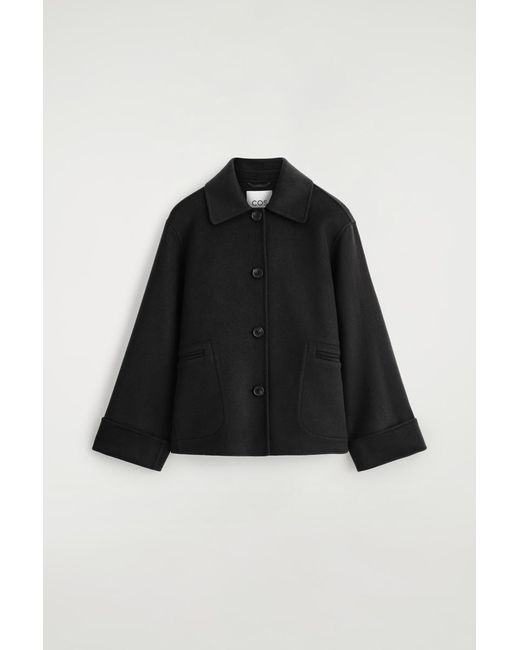 COS Black Double-Faced Wool Jacket