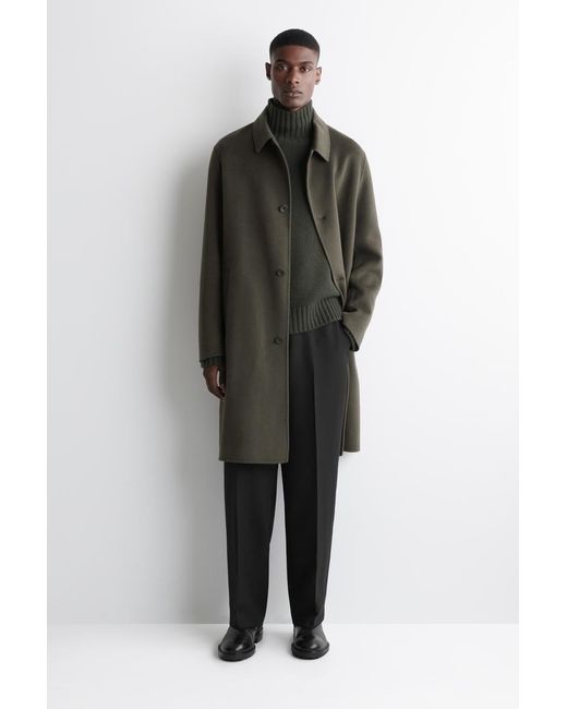 COS Black Chunky Cashmere Funnel-Neck Sweater for men