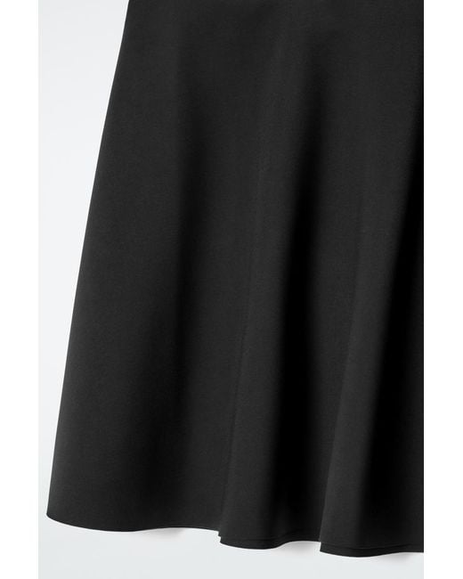 COS Black A-Line Scuba Mini Skirt