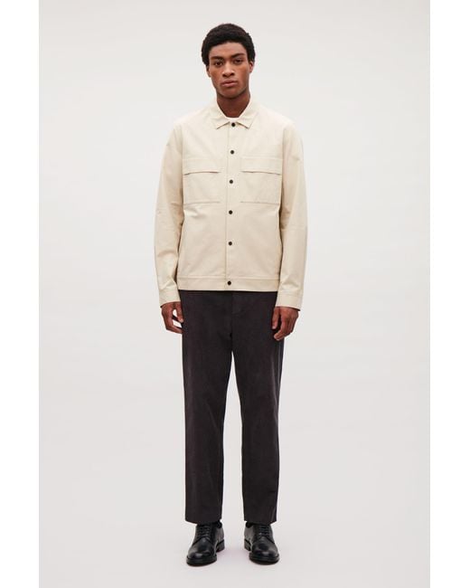 COS Natural Cotton Shirt Jacket With Pockets for men