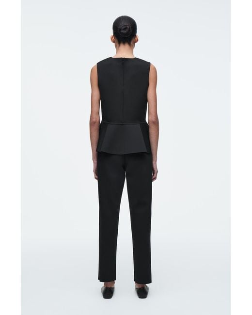 COS Black Scuba Capri Trousers