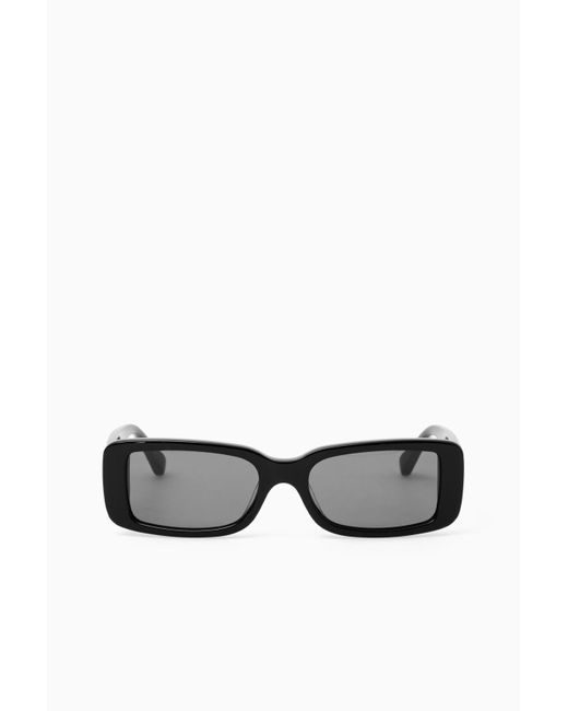 COS Black Blade Sunglasses - Rectangle