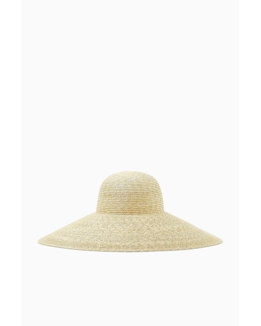 COS White Oversized Straw Hat