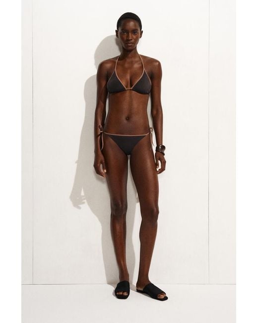 COS Brown Contrast-Trimmed Tie-Side Bikini Briefs