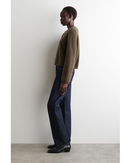 COS Pure Brushed-cashmere Cardigan in Natural | Lyst