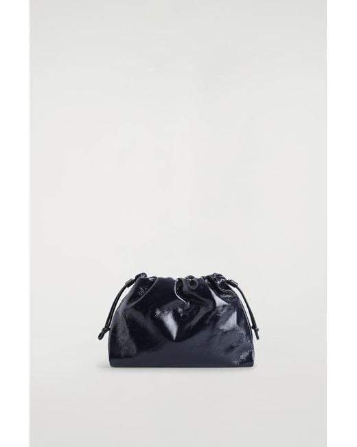 COS Blue Mini Cavatelli Clutch Bag