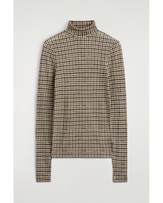 COS Natural Merino Wool Turtleneck Top
