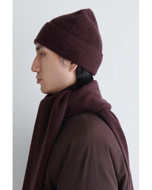 COS Red Wool-Cashmere Beanie