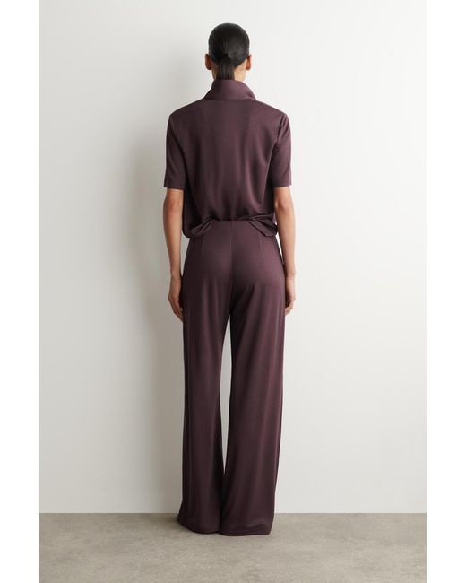 COS Purple Modal-Jersey Pants