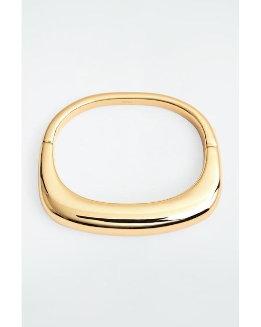 COS White Chunky Hinged Bangle for men