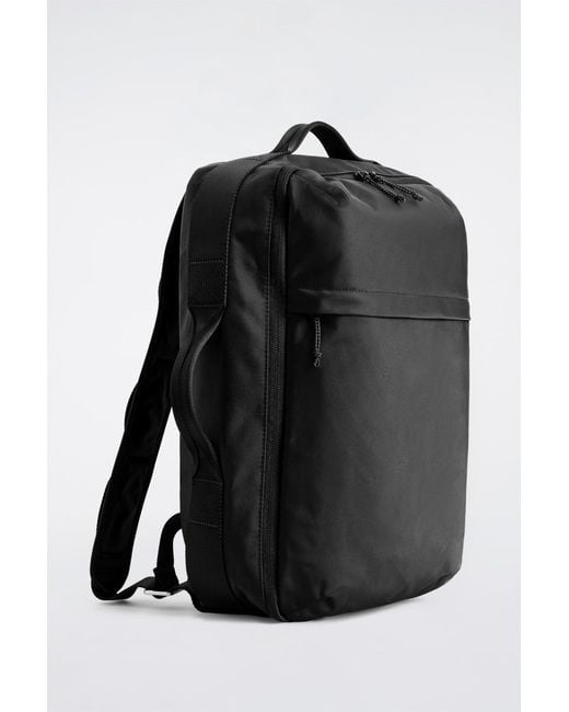 COS Black Travel Backpack for men