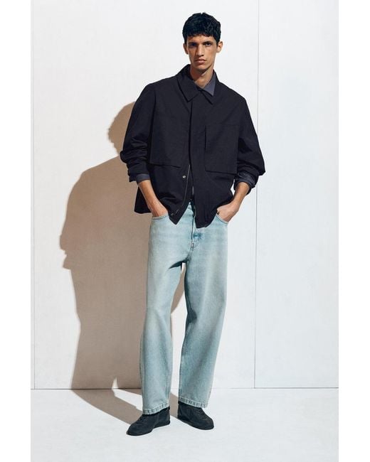 COS Blue Dome Relaxed-Fit Straight-Leg Jeans for men