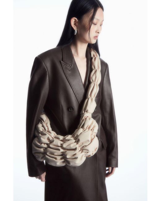 COS Ripple Crossbody - Leather in White | Lyst