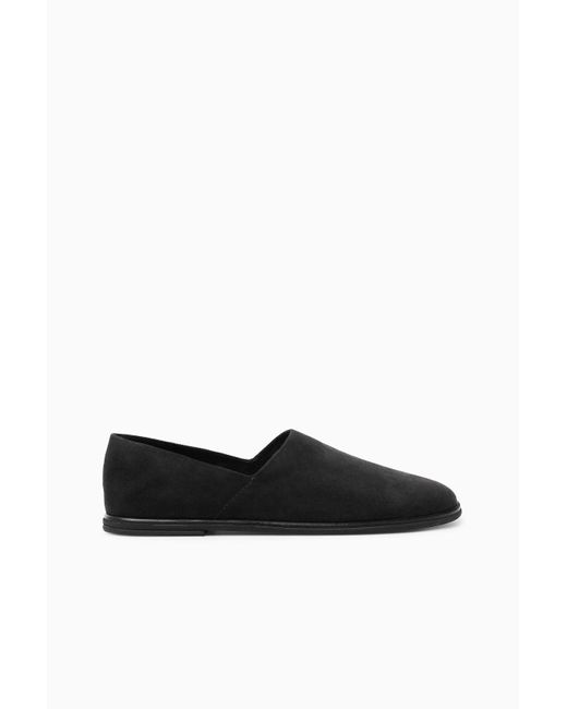 COS Black Suede Loafers for men