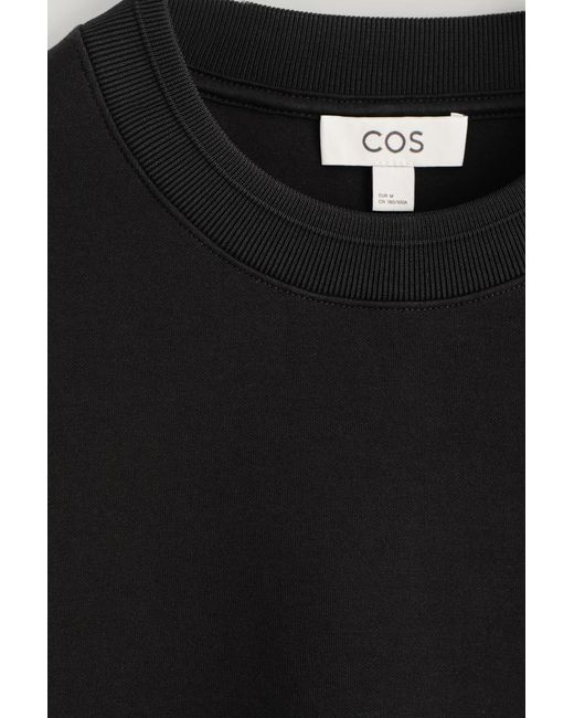 COS Black Relaxed Scuba Sweatshirt for men