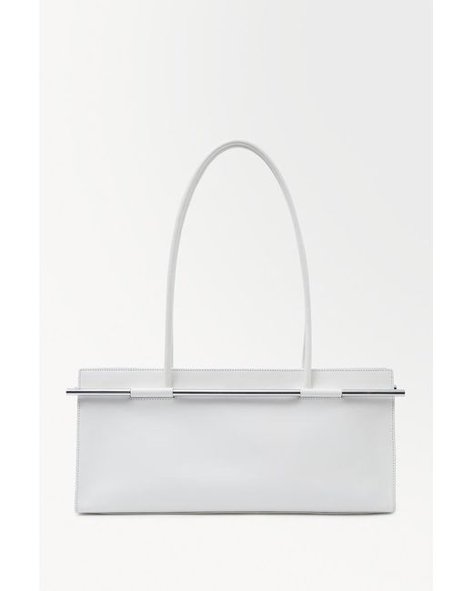 COS White The Structured Tote - Leather