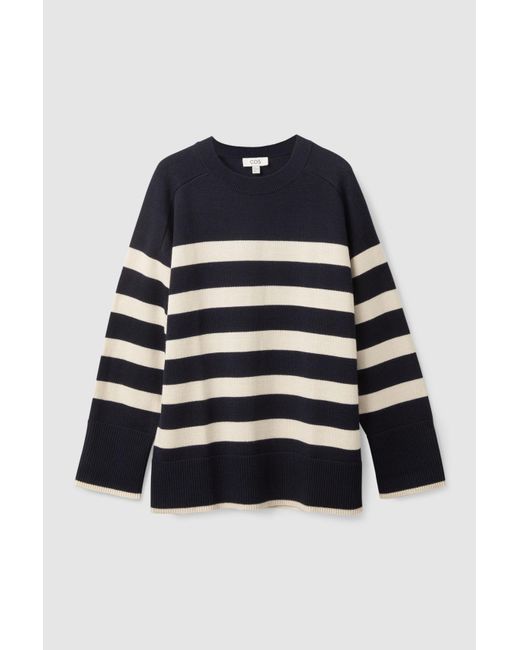 COS Blue Oversized Stripe Sweater