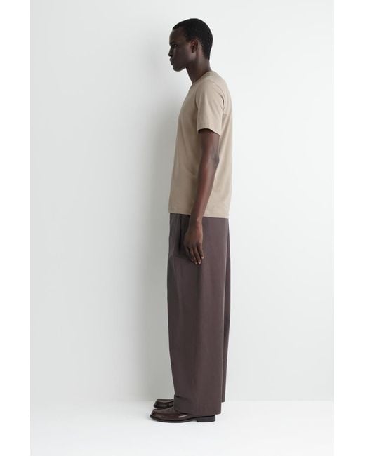 COS Natural Brushed-Cotton Shirt for men