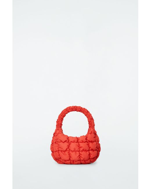 COS Red Quilted Micro Bag