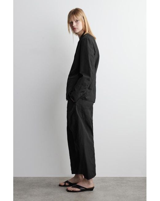 COS Black Nylon Blazer