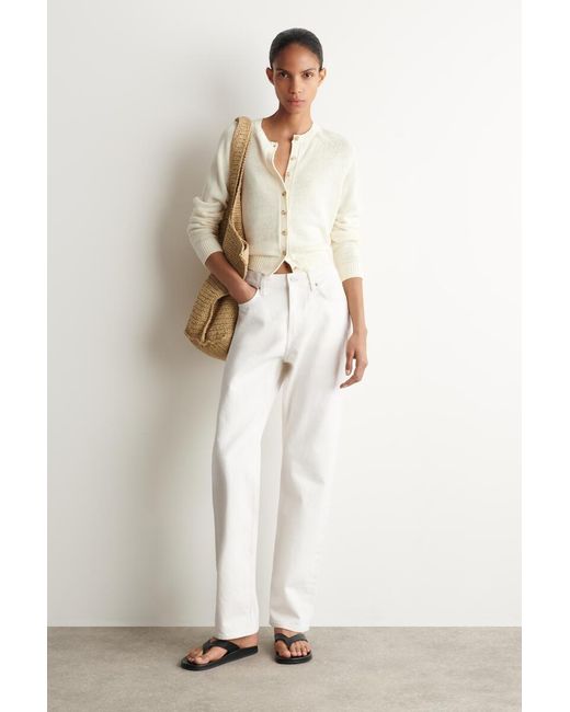 COS Natural Knitted Linen Cardigan