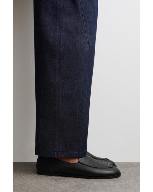 COS Black Classic Leather Loafers