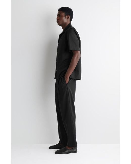COS Black Pima Cotton Resort Shirt for men