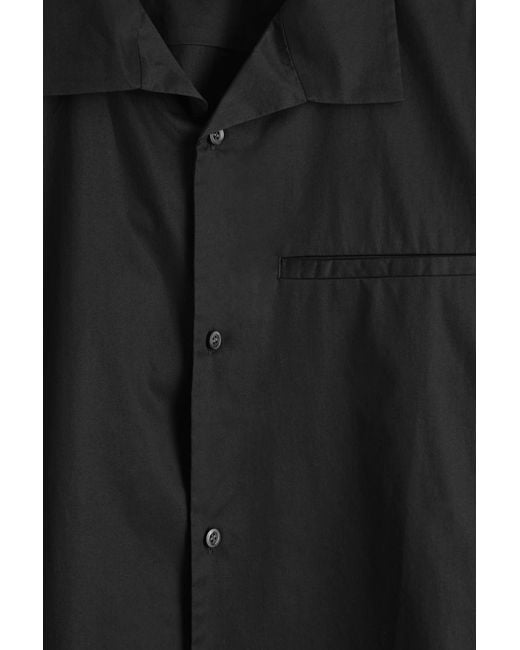 COS Black Pima Cotton Resort Shirt for men