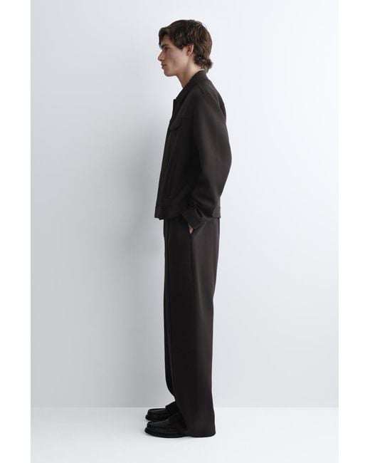 COS Black Scuba Straight-Leg Pants for men