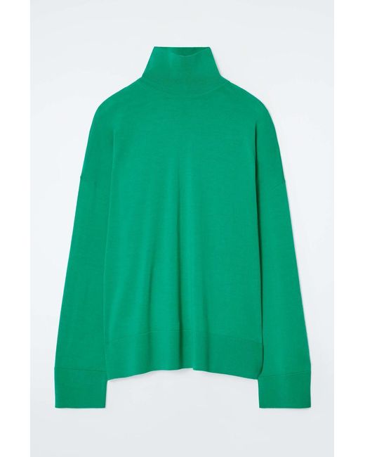 COS Green Rollkragenpullover Aus Merinowolle