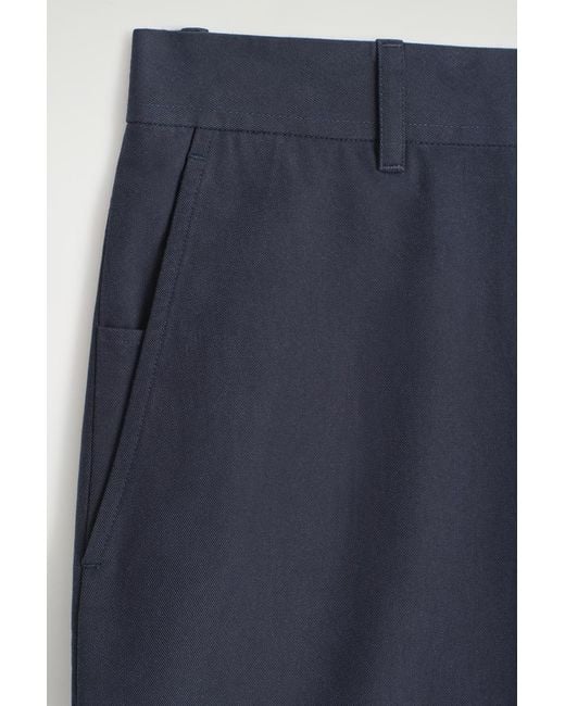 COS Blue Cotton Straight-Leg Chinos for men
