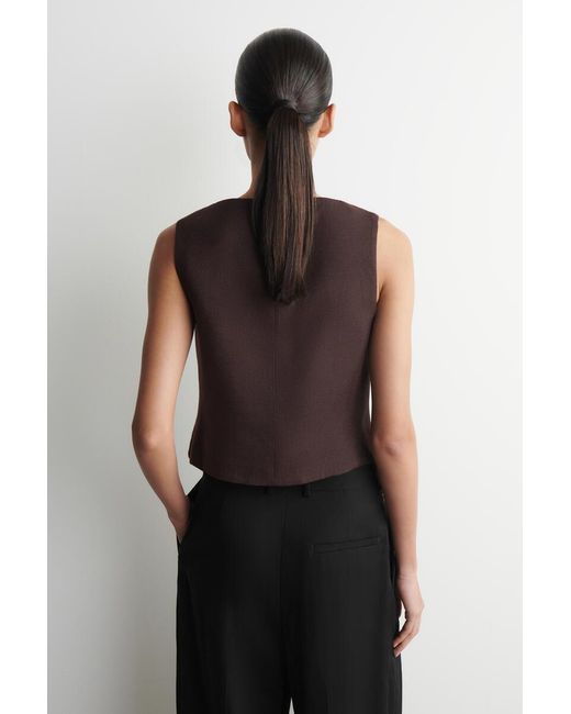 COS Black Tailored Waistcoat