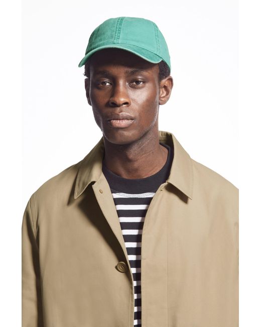 COS Green Washed Cotton-twill Baseball Cap for men