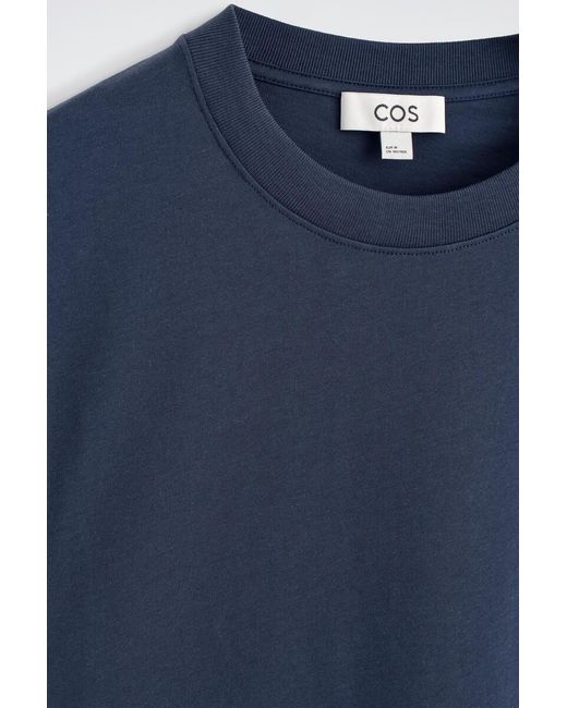COS Blue Relaxed Cotton-Crepe Tank Top for men