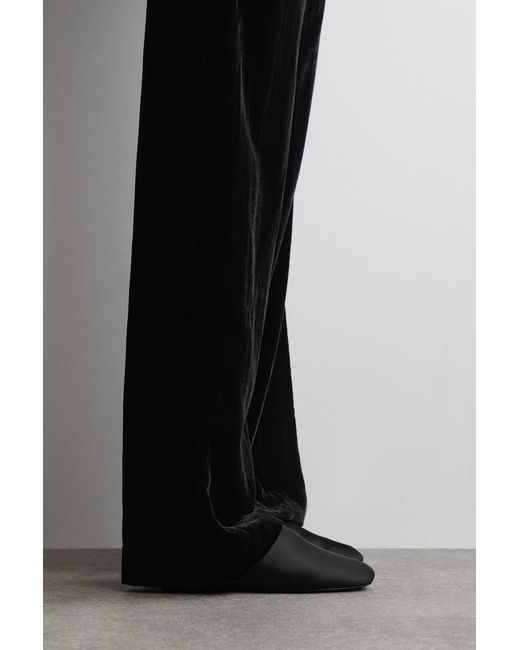 COS Black Padded Satin Mules