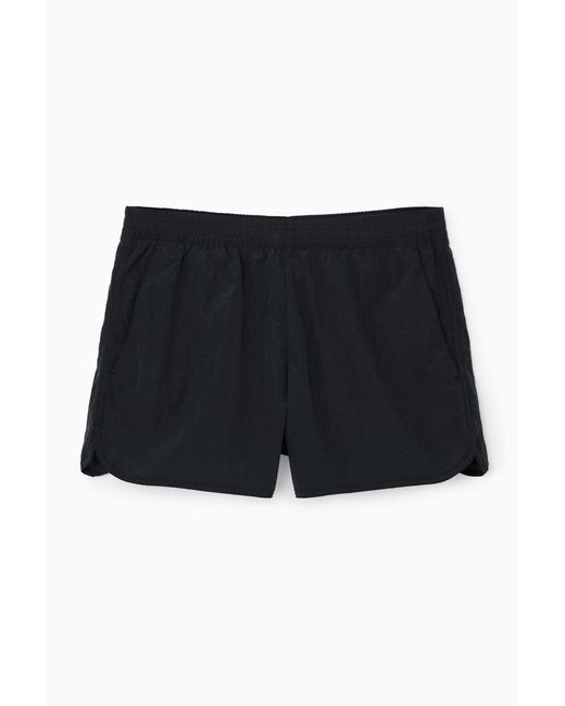 COS Black Packable Swim Shorts for men