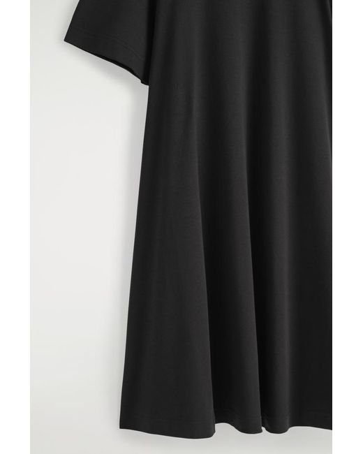 COS Black A-line Mini T-shirt Dress