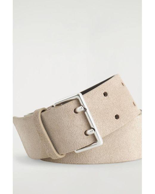 COS Natural Double-prong Suede Belt