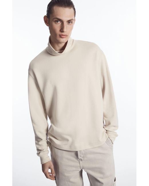 COS White Turtleneck Sweatshirt for men
