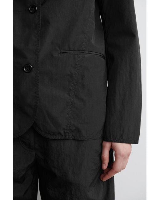 COS Black Nylon Blazer